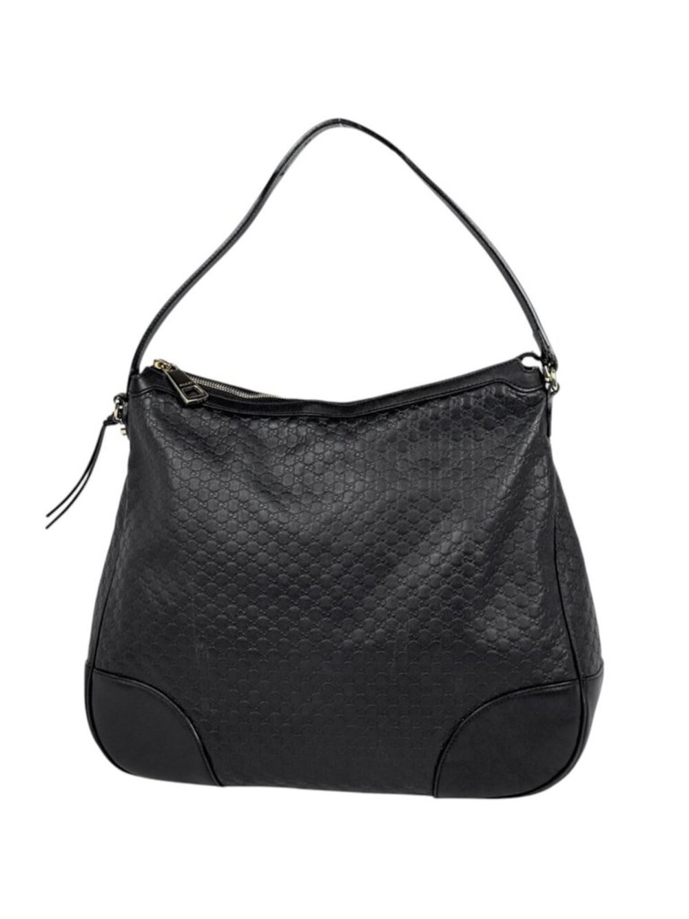 Gucci Shoulder Bag Micro Guccissima Leather Black